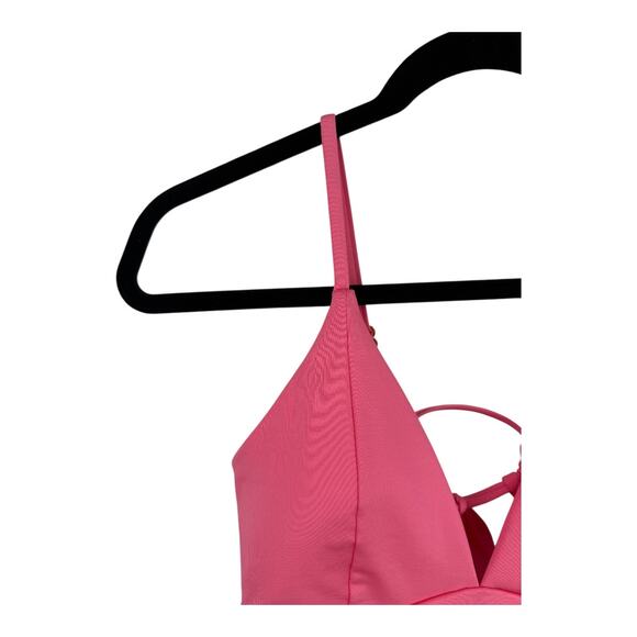 Becca V Neck Underbust one piece swimsuit pink size Medium M - Picture 2 of 5
